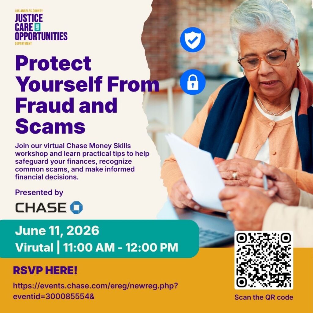 Virtual workshop: Protect Yourself From Fraud and Scams, June 11, 2026.